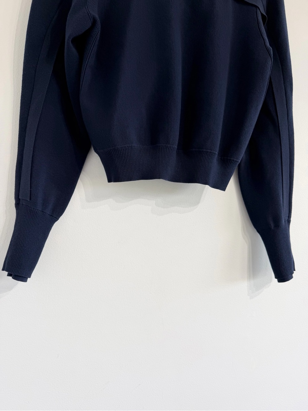 Athleta Advantage Sweater Navy blue knit cardigan - Picture 7 of 12
